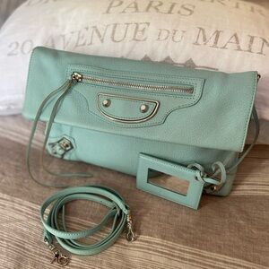 Balenciaga Metallic Edge Envelope Clutch/ Crossbody